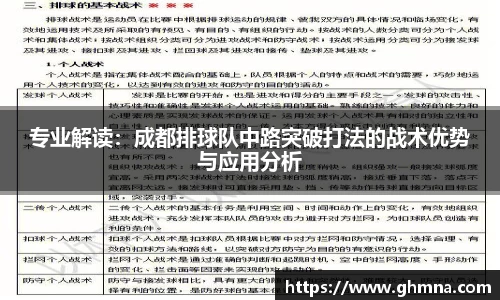 专业解读：成都排球队中路突破打法的战术优势与应用分析